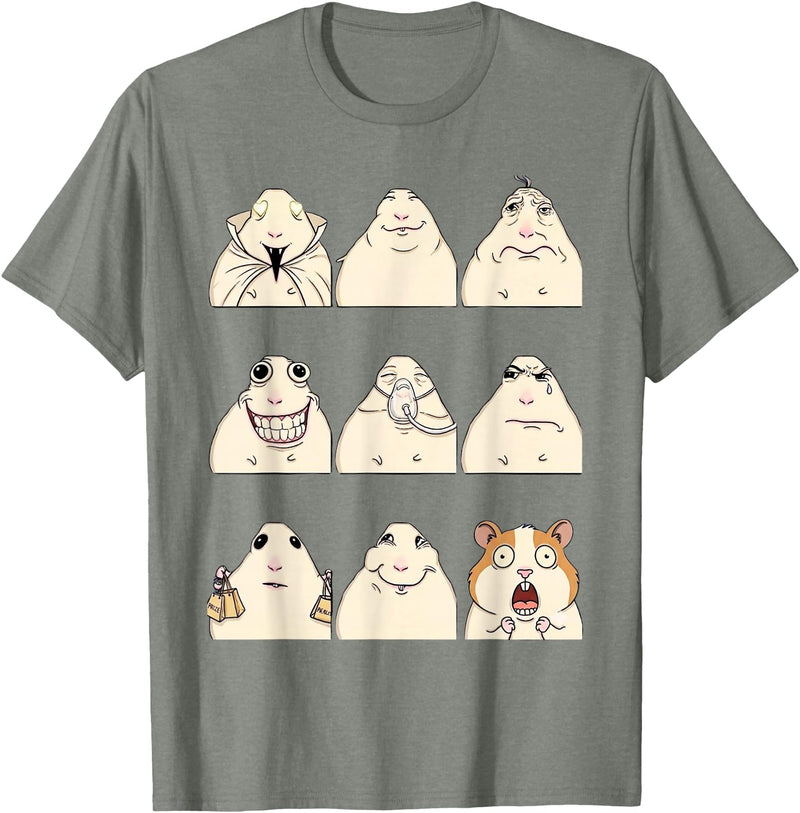 Hamster Reaction Meme Kids Boys Girls Men and Women T-Shirt - Olive Heather
