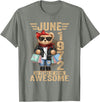 June Cute Teddy Bear birthday gifts for women 54 Year Old June 1972 Teddy Bear 54th Birthday Women T-Shirt - Olive Heather