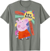 Peppa Pig Hey Peppa Colorful Sunshine Striking Pose Portrait T-Shirt - Olive Heather
