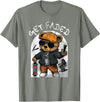 Black Barbershop African American Barber Designs Get Faded Hip Hop Teddy Bear Barber Streetwear Fade Haircut T-Shirt - Olive Heather