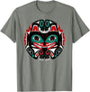 Tribal America Alaska Native American Art Tlingit Eagle Tribal Bear Clan T-Shirt - Olive Heather