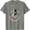 Outstanding in the Field Just Anudder Day in Paradise Funny Cow Farmer Dairy T-Shirt - Olive Heather