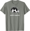 Pork Cupine Shirts Funny Pork-Cupine Shirt - Porcupine and Pig Tee T-Shirt - Olive Heather