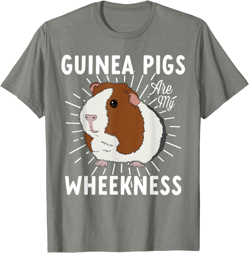 Guinea Pig Lover Co Funny Guinea Pig Lover Guinea Pigs Are My Wheekness Cute T-Shirt - Olive Heather