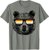 Equal Rights Gay Bear Sânpebe Designs Gay Bear with Sunglasses T-Shirt - Olive Heather
