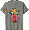 BoredKoalas Giraffe Giraffe Glases Bubblegum Funny Animal Chewing Gum Girls T-Shirt - Olive Heather