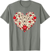 Cute Polar Bear Lovers Valentine Costume Women Men Funny Polar Bear Heart Valentine Polar Bear Womens Mens Kids T-Shirt - Olive Heather