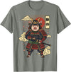 Samurai Pig Anime Japan Pig Samurai Japanese Warrior T-Shirt - Olive Heather