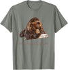 Port Protection Alaska Wild Grizzly Bear Nature Port Protection Brown Grizzly Bear In Snow Alaska Pacific NW T-Shirt - Olive Heather