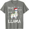 Funny Christmas Llama Shirts FA La La Llama Shirt Women Men Kids Funny Llama Christmas T-Shirt - Olive Heather