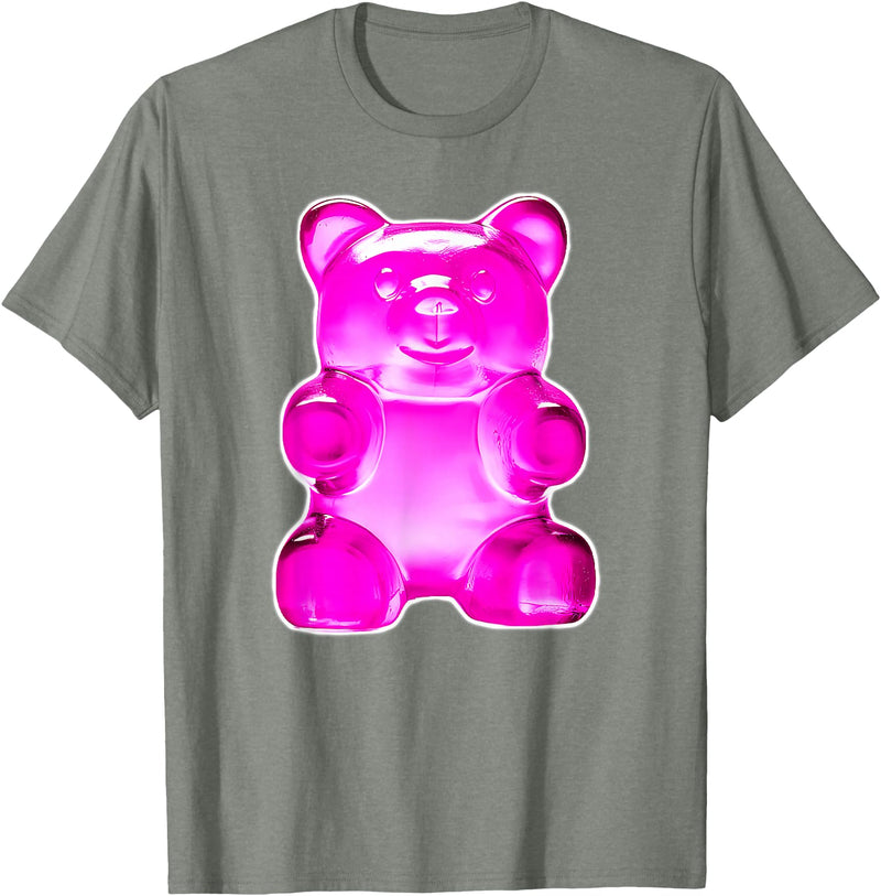 Urban Empyre Pink Gummy Bear Candy T-Shirt - Olive Heather
