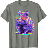 Cute Hamster Art for Men Women Kids Syrian Hamster Lover T-Shirt - Olive Heather