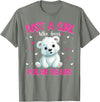 Just A Girl Who Loves Polar Bear Gifts Co. Just A Girl Who Loves Polar Bear Women Girls Cute Polar Bear T-Shirt - Olive Heather