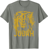Lion Of Judah Designs Co. Lion Of Judah Rastafari Ethiopia Africa Reggae Lion T-Shirt - Olive Heather