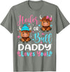 Reveal Party Highland Cow Bull or Heifer Daddy Loves You Highland Cow Lover T-Shirt - Olive Heather