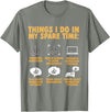 Horseshoes Gift & Throwing Horseshoes Apparel Horseshoes Things I Do In My Spare Time Horseshoe Pitching T-Shirt - Olive Heather