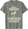 Tennessee Walker Gift for Men, Women, Dad & Mom Proudly Owned By A Horse - Father Mother Tennessee Walker T-Shirt - Olive Heather