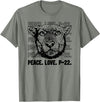 P22 Mountain Lion Tee Shirts for Nature Lovers P-22 Mountain Lion Legend LA California Art P22 Peace Love T-Shirt - Olive Heather
