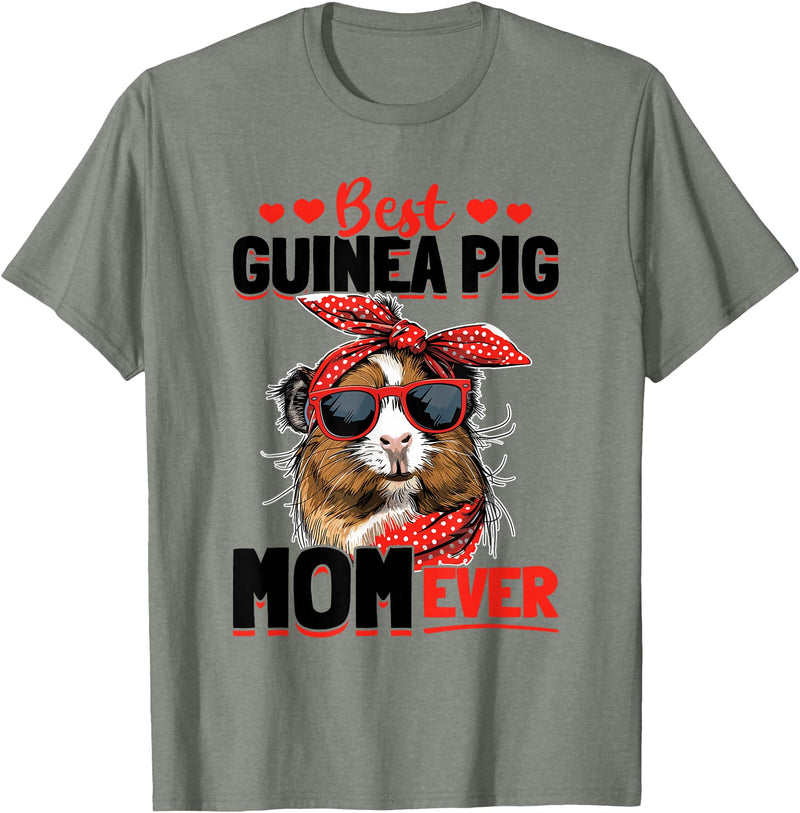 Funny Guinea Pig Pet Lover Rodent Lover Graphics Funny Guinea Pig Pet Lover Rodent Animal Best Guinea Pig Mom T-Shirt - Olive Heather
