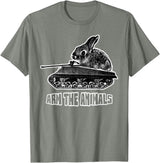 Cute Rabbit Lover Bunny Graphic Tank Top in Olive Heather
