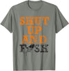 Green Cow Land Shut Up And Fish Distressed apparel T-Shirt - Olive Heather