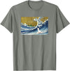 Llama Girls Alpaca Mom Gifts T Shirts & Hoodies Funny Kids Womens Retro Vintage Surfing a Wave Llama Lover T-Shirt - Olive Heather