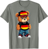 German Teddy Bear Breakdance Rapper German Flag Teddy Bear Germany Hip Hop T-Shirt - Olive Heather