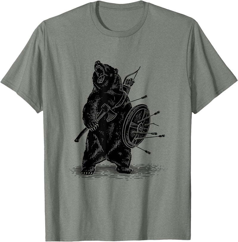 Amazing T shirt Viking Bear T-Shirt Polar Bear T-Shirt T-Shirt - Olive Heather