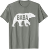 Matching Family Bear by Foxio Baba Bear Matching Family Camping Vintage Bear Funny Baba T-Shirt - Olive Heather