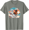 Horses Running On The Beach - T-Shirt - Olive Heather