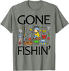 Funny Fishing Fishy Fisherman Fisher Anglers Shirt Gone Fishing-Shirt Youth Boys Kids Toddler Women Girls Cute T-Shirt - Olive Heather