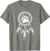 Indigenous Native American For Men Traditional Dreamcatcher Women Bear Native American T-Shirt - Olive Heather