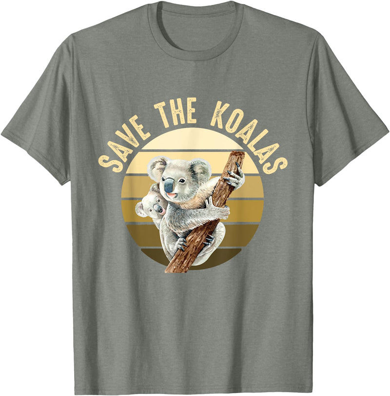 Save the wildlife of Australia Save the Koalas Koala Koala Bear Australia Rescue Protect T-Shirt - Olive Heather