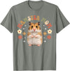 Hamster Mom Groovy Hamster Mama Hamster Owner Hamster Lover T-Shirt - Olive Heather