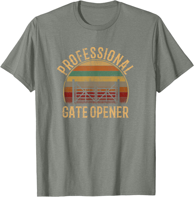 cow apparel professional gate opener, cow Gate opener T-Shirt - Olive Heather