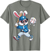 Funny Baseball Drip Rabbit Bunny Easter Men Boys Kids T-Shirt in Olive Heather