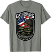 Great Smoky Mountains National Park Souvenirs Gatlinburg Tennessee Souvenirs Bears Gifts TN American Flag T-Shirt - Olive Heather