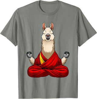 Funny Llama Gift Llama Lover Accessories & Stuff Cute Llama Design For Men Women Alpaca Animal Llama Lovers T-Shirt - Olive Heather