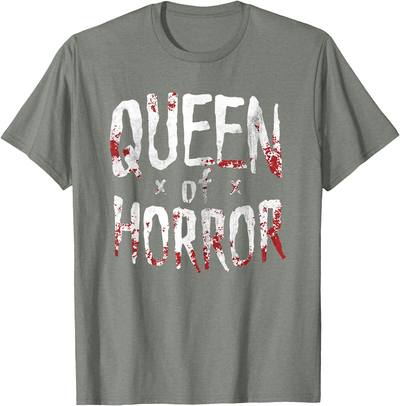 Sailor Jeffy's Horror Movie Shirts & Gifts Funny Horror Movie Fan Gift - Halloween Horror Queen T-Shirt - Olive Heather