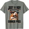 Funny Guinea Pig Pet Lover Rodent Lover Graphics Funny Guinea Pig Pet Lover Rodent Animal Just a Boy Who T-Shirt - Olive Heather