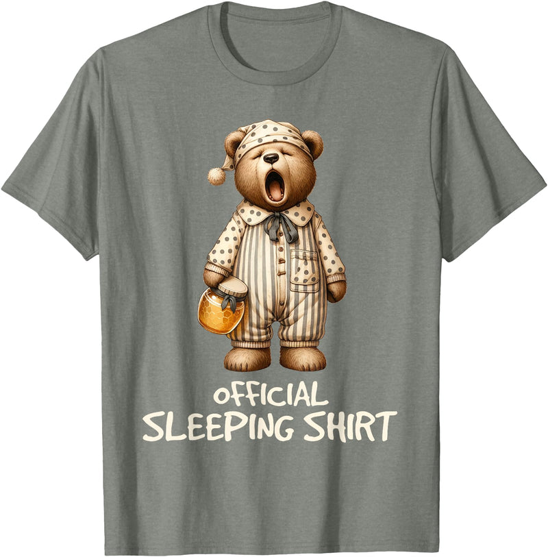 Schlafanzug Shirt Official Bear Sleep Shirt T-Shirt - Olive Heather