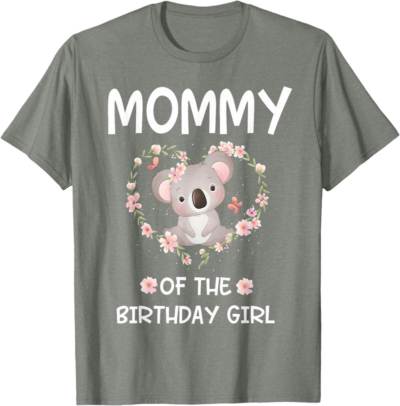 Koala Bear Birthday Party Theme Supplies Air 1st First Birthday Koala Bear Mommy Of The Birthday Girl T-Shirt - Olive Heather