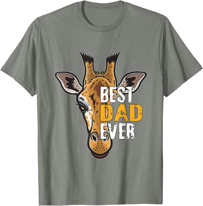 Giraffe shirt for dad, Giraffe costume for mens Giraffe shirt for father, Giraffe shirt for father birthday T-Shirt - Olive Heather