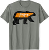 Tennessee State Flag and Home Vintage Shirt Co. Mens Papa Bear Tennessee State Flag Vintage Dad Shirt T-Shirt - Olive Heather