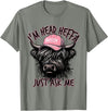 Cool Funny Gag Gifts Design Tee for Men Women I'm Head Heffa Just Ask Me Bossy Highland Cow Baseball Cap T-Shirt - Olive