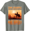 Some Grandpas Take naps Real Grandpas Ride Horses T-Shirt - Olive Heather