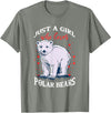 Just A Girl Who Loves Gifts & Apparels Cute Polar Bears Just A Girl Who Loves Polar Bears T-Shirt - Olive Heather