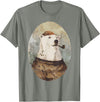 Polar bear Sailor Oil paint Inspired Cool Captain Polar Bear T-Shirt - Olive Heather