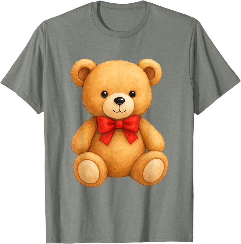 Teddy Bear Accessories Gifts Women Men Kids Teddy Bear Cute Teddy Bear Lover Illustration Graphic Design T-Shirt - Olive Heather
