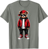 Funny Hip Hop Music lover Hip Hop Teddy Bear Rap Music T-Shirt - Olive Heather